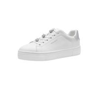 Tamaris Women's Vegan Sporty Lace-Up, White, 5 UK