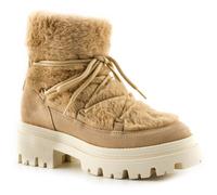 Tamaris Womens Winter Snow Boots Beige Leather Stiefel EU 39