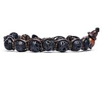 Tamashii Black Lava Tibetan Buddhist Bracelet, One Size, Stone