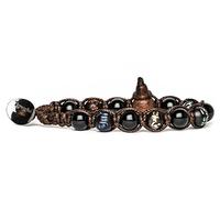 TamashII Mantra Bracelet Tibetan Onyx and Oriental Wood BHS200-01