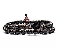 Tamashii Tibetan Onyx Bracelet BHS600-01, Black, One Size, Cotton, Onyx