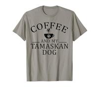 Tamaskan Dog and Coffee T-Shirt