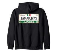 Tamaulipas License Plate Mexican Travel Vacation Beach Zip Hoodie
