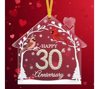 TAMAWIRE 30th Anniversary Wedding Ornament, Acrylic Ornament for Decorations, Christmas Tree Hanging Ornament, Home Decor, Present Gift Ideas for Couple