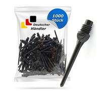 Tamay Plastic Dart Tips, Pack of 1000, Premium Soft Dart Tips, Key Version, 2BA Thread, Dart Tips, Soft Darts, Replacement Tips, Particularly Stable and Durable, Made in Europe (1000)