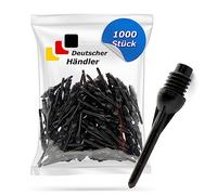 Tamay Plastic Dart Tips, Pack of 1000, Premium Soft Dart Tips, Short Tip, 2BA Thread, Dart Tips, Soft Darts, Replacement Tips, Particularly Stable and Durable, Made in Europe (1000)