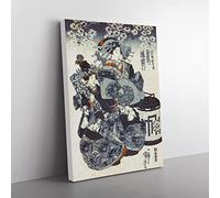 Tamaya Uchi Usugumo By Utagawa Kuniyoshi Asian Japanese Canvas Wall Art Print Ready to Hang, Framed Picture for Living Room Bedroom Home Office Décor, 60x40 cm (24x16 Inch)