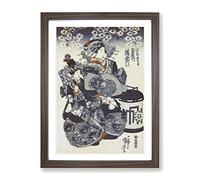 Tamaya Uchi Usugumo By Utagawa Kuniyoshi Asian Japanese Framed Print | A2 Walnut Framed Wall Art | Ready to Hang | Asian Nature Picture | Living Room Bedroom Lounge Office