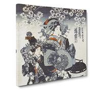 Tamaya uchi Usugumo by Utagawa Kuniyoshi Canvas Print | Gallery Wrapped 30mm Frame Wall Art | 14x14 inches | Ready to Hang | Modern Picture | Living Room Bedroom Lounge Office