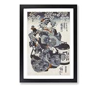Tamaya uchi Usugumo by Utagawa Kuniyoshi Framed Print | A2 Black Framed Wall Art | Ready to Hang | Modern Nature Picture | Living Room Bedroom Lounge Office