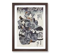 Tamaya uchi Usugumo by Utagawa Kuniyoshi Framed Print | A2 Walnut Framed Wall Art | Ready to Hang | Modern Nature Picture | Living Room Bedroom Lounge Office