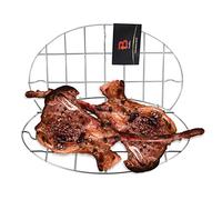 TamBee 9.8x6.7 Inch Oval Roasting Cooling Rack 304 Stainless Steel Baking Broiling Rack Cookware 0.8 Inch heigh Set of 2