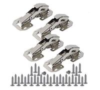TamBee 90 Degree Cabinet Door Hinges Kitchen Concealed Hinges Cupboard Door Spring Buffer Hinges - No Slot Required 4-Pack