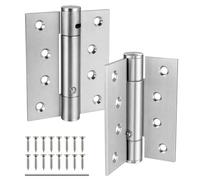 TamBee Auto Close Door Hinges 90 Degree Detent Spring Loaded Hinges Self Closing Door Hinges Adjustable Anti Slam Door Hinge Fire Door Hinge Positioning with Hold Open 4 inch 2PCs