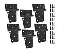 TamBee Black Gate Hinges Shed Hinges Heavy Duty Gate Hinges for Wooden Fences Barn Door Hinges for Wood Outdoor 3.5inch with Screws (Pack of 6)