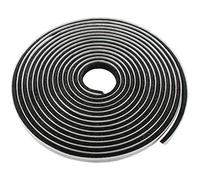 TamBee Brush Weather Stripping Window Frame Seal Weatherstrip Self-Adhesive Brush Window Door Seal Strip Draught Excluder (9mm(W) x5mm(T) x5M(L), Black)