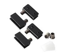 TamBee Glass Door Pivot Hinge 4 PCS for 5-8mm Black Shower Door Hinges 304 Stainless Steel for Free Swinging Glass Doors…