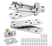 TamBee Heavy Duty Door Pivot Hinge Hardware Kit for Secret Bookshelf Bookcase Hidden Door Hinges Hardware Stainless Steel, Silver, 570 lbls Heavy Load
