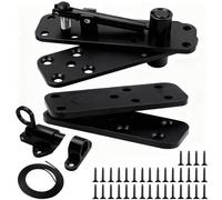 TamBee Heavy Duty Pivot Hinge Hidden Door Hinge - 570 lbs Load, Bearing, Stainless Steel, Rust Resistant, Concealed for Wood Doors, Secret Doors, Hidden Bookcase Door, Black
