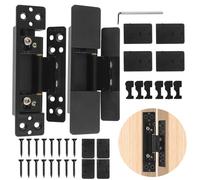 TamBee Hidden Door Hinges 5 inch, 304 Stainless Steel, Heavy Duty Invisible Hinges, Silent 110° Opening, 88 Lb Load Capacity, Ultra-Thin 3D Adjustable Concealed Hinges for Secret Doors (2pcs)