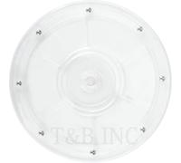 TamBee Lazy Susan Turntable Storage Organizer for Cupboard Spice Rack Kitchen Condiment Holder Rotating Swivel Stand Turntable Ball Bearings Stand (Clear, 15.2cm)