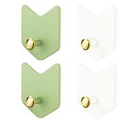 TamBee Self Adhesive Hooks Heavy Duty Hooks Stick On Wall Door Hooks Sticky Hooks for Hanging Waterproof Tea Towel Hooks for Bathrooms Kitchen Office Toilet, 4 Pack