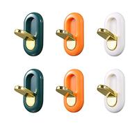 TamBee Self Adhesive Hooks Heavy Duty Stick On Hooks Wall Door Coat Hooks Sticky Hooks for Hanging Waterproof Tea Towel Hooks for Bathrooms Kitchen Toilet, 6 Pack