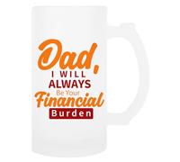 TAMBOOTEE Dad I Will Always Be Your Glass Beer Mug Handled Drinking Cup