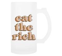 TAMBOOTEE Human Rights Stop The War Glass Beer Mug Handled Drinking Cup