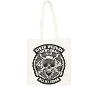 TAMBOOTEE Motorcyclists Don't Take Grey, Beige Cotton Shopper Bag Unisex