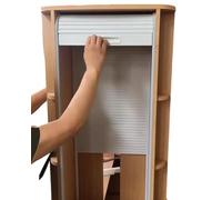 Tambour Door kit Roll, ABS Sliding Tambour Door Kit with Handle and Track for Cabinet Multiple Sizes(70x100cm (27.6x39.4))