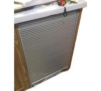 Tambour Door Kit Roller Shutter, Replacement Tambour Door Kit for Cabinets and Wardrobes Silver Multiple Sizes(70x85cm/28x33in)