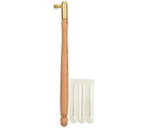 Tambour Hooks, Professional French Stainless Steel Wood Handle Embroidery Beading French AntiEmbroidering Tool Set DIY Craft Sewing Accessories for Embroidering Sequins and Beads (Wood)