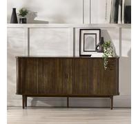 Tambour Ribbed Dark Oak 2 Door Large Sideboard - 160cm