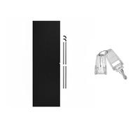 Tambour Shower Room Door Kit 2000mm x 600mm Black Waterproof Sliding Door for Campervan Caravan Motorhome RV - Lockable with 2 Keys, Flexi Track System, Trimmable Easy Install Enclosure Bundle