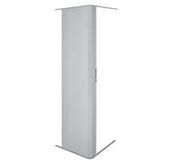 Tambour Shower Room Door Silver 2000mm x 600mm Lockable Closure 2 x Keys Waterproof Campervan Caravan Motorhome RV Flexi Track Kit Trimmable Sliding Enclosure Adhesive or Screw Easy Installation