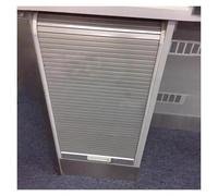 Tambour Sliding Door Cabinet with Retractable Closet Doors, Sideboard Kit with Track, Hand Pull, and Panel