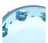 Tambourine 10 Inch Diameter with Adjustable Features for Easy Use in Various Musical Activities (Blue leather)
