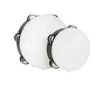 Tambourine, 6 Inch, 8 Inch 2pcs Tambourine Musical Instrument for Adults Double Row Hand Held Drum With Metal Jingles Percussion for Church, Party, Concert