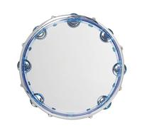 Tambourine, Adjustable Double Row Tambourines for Adults With Metal Jingles Percussion Hand Held Drum Tamborines Musical Instrument for Church Party(Blu)