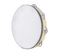 Tambourine for Adults 10 inch Hand Held Drum Bell Birch Metal Jingles | Percussion Gift Musical Educational Instrument for Church KTV Party (10 inch)