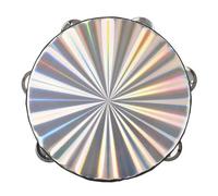 Tambourine for Kids & Adults, Double Row Tambourine, 8 inch Wood & Metal Hand Drum for Early Educational Toy, KTV, Party, Church