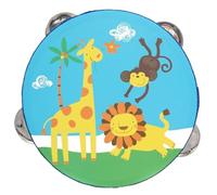 Tambourine for Kids Portable Wooden Kids Tambourine with Metal Jingles Easy to Play Educational Baby with Clear Sound for Young Musicians Animals