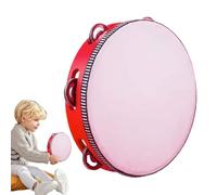 Tambourine for the - 8 inch Hand Drum Percussion Instrument for , Dance and Music Education - Wooden Frame with Metal Jingles - Rhythm Toy for
