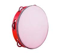 Tambourine Percussion Instrument │ Handheld Tambourine │ 8 Inch Single Row Drum with Metal Jingles for Adults Music Learning Rhythm Training Church Party Performance