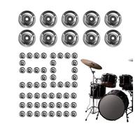 Tambourine Ring Cymbals Replacement, 50 Pieces Stainless Steel Jingle Ring Set, Percussion Drum Bell Inserts, Ching Discs, Musical Instrument Accessories for Adults, Repair Use
