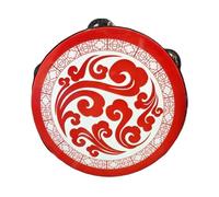 Tambourines for Adults 6/7/8 Inch Professional Percussion Tamborine for Beach Parties, Ethnic Dance Metal Jingles Hand Drum(7 inch,P)
