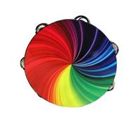 Tambourines for Adults 6/7/8 Inch Professional Percussion Tamborine for Beach Parties, Ethnic Dance Metal Jingles Hand Drum(6 inch,H)