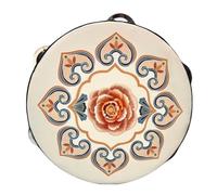 Tambourines for Adults 6/7/8 Inch Professional Percussion Tamborine for Beach Parties, Ethnic Dance Metal Jingles Hand Drum(7 inch,V)