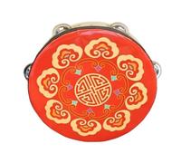 Tambourines for Adults 6/7/8 Inch Professional Percussion Tamborine for Beach Parties, Ethnic Dance Metal Jingles Hand Drum(7 inch,O)